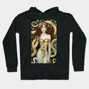 Gustav Klimt's Serpentine Elegance: Women with Graceful Snakes Hoodie